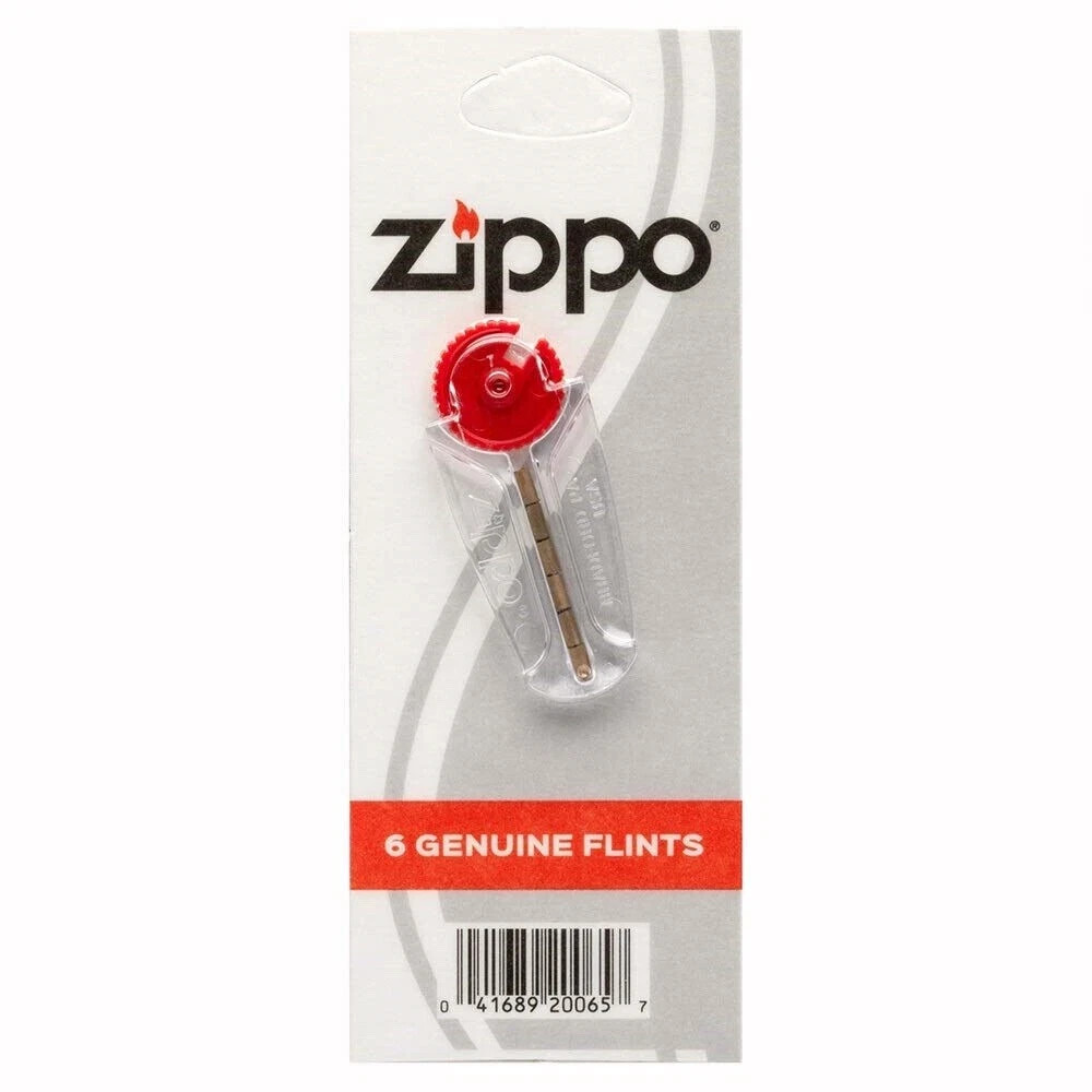 Zippo Flints & Wick Maintenance Kit | 6 Flints + 1 Wick for Lighters Genuine