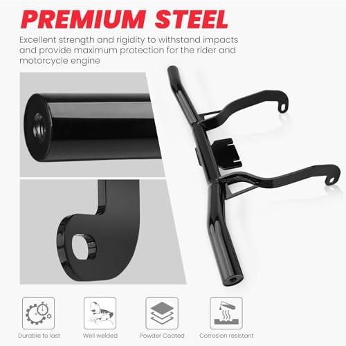 Touring Front Engine Guard Crash Bar Flat Out Bar Compatible with 2009-2013