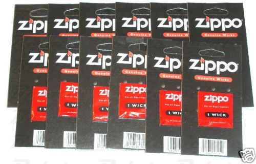 Zippo Genuine Replacement Wick 12 Pack ACCESSORIES NEW