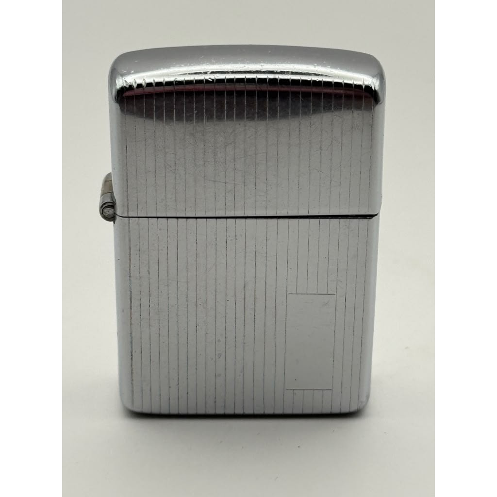 1946-49 Zippo Chrome Windproof Lighter 3 Barrel Hinge Patent 2032695 Vintage USA