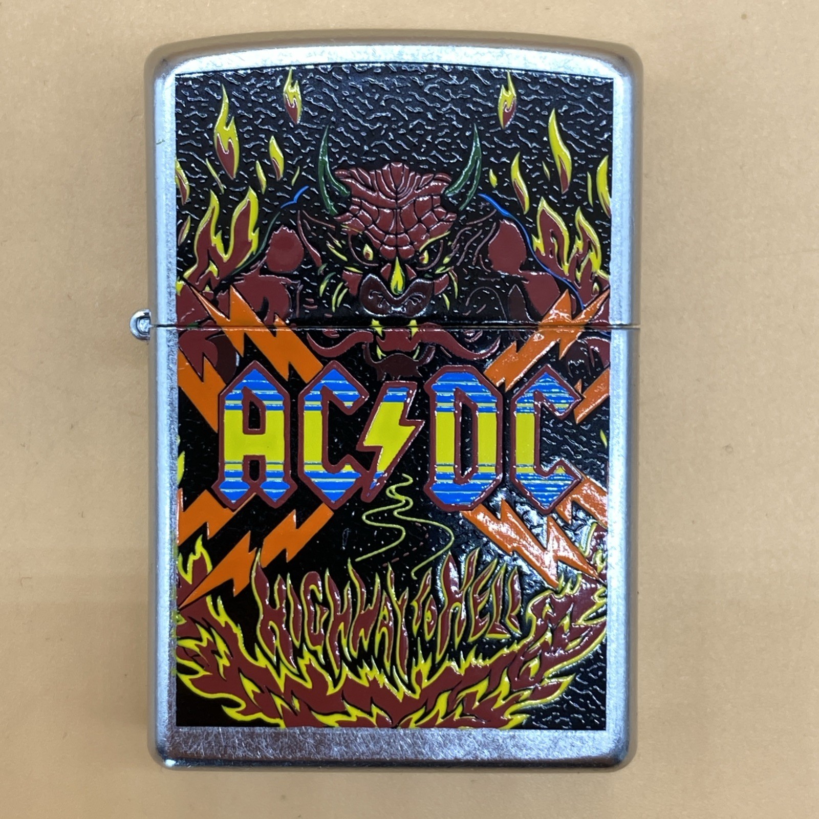 2007 Zippo Lighter AC/DC Highway To Hell Street Chrome Bradford USA New READ