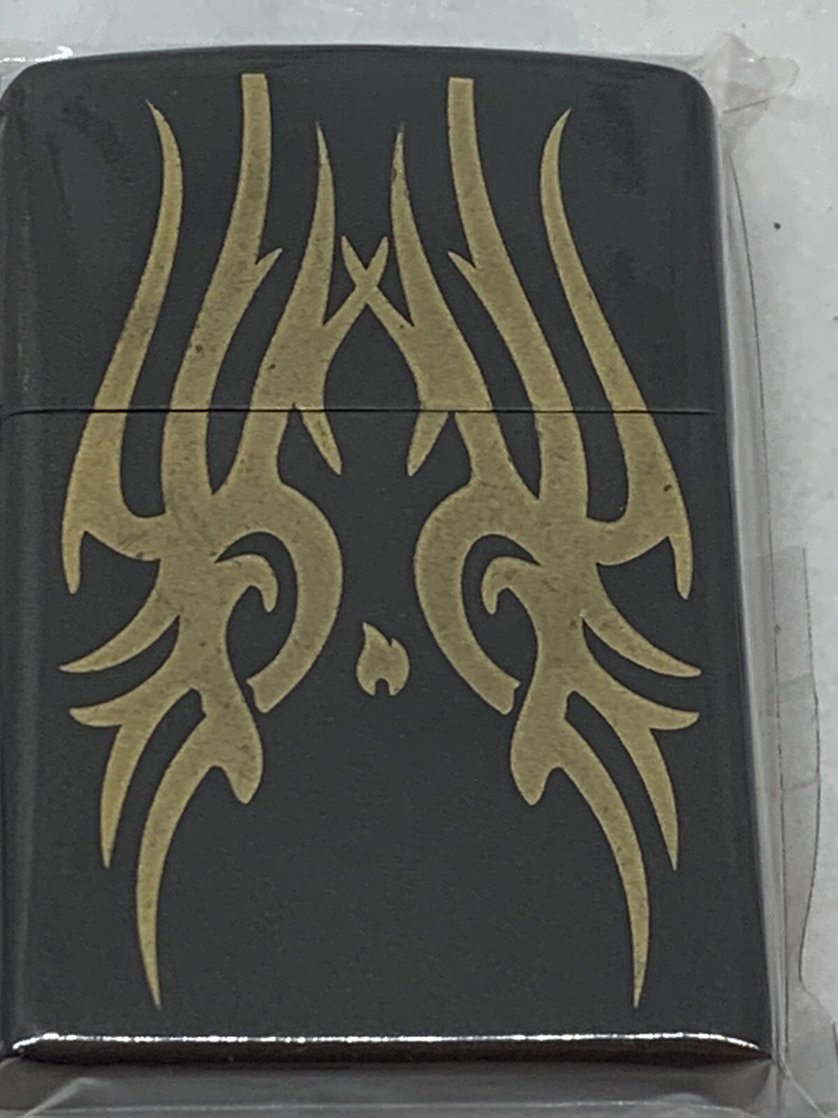 VTG 2006 Gray & Gold Zippo Lighter „Zippo Flame“ E-06