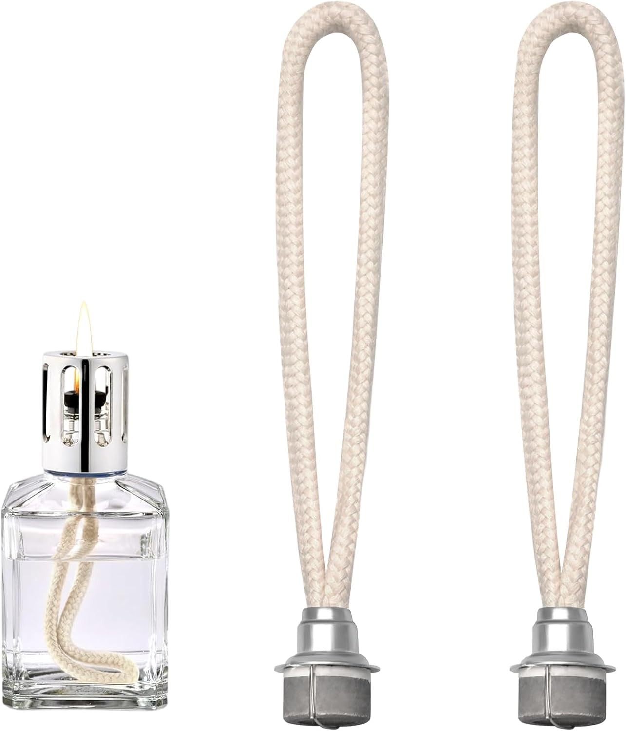2 Pcs Oil Lamp Wick Replacement for Catalytic Fragrance Lamps – Silver
