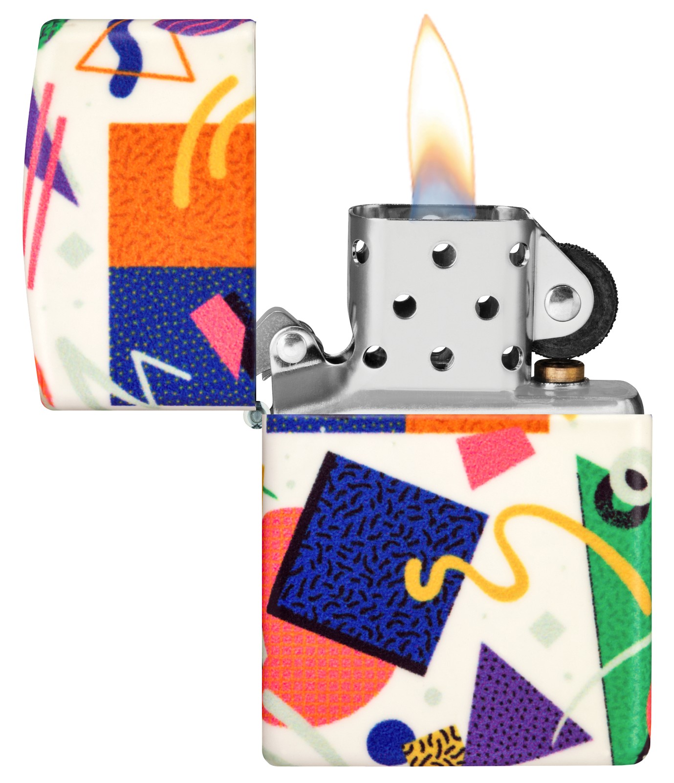 Zippo Throwback Pattern Design Glow in the Dark Windproof Pocket Lighter, 46286