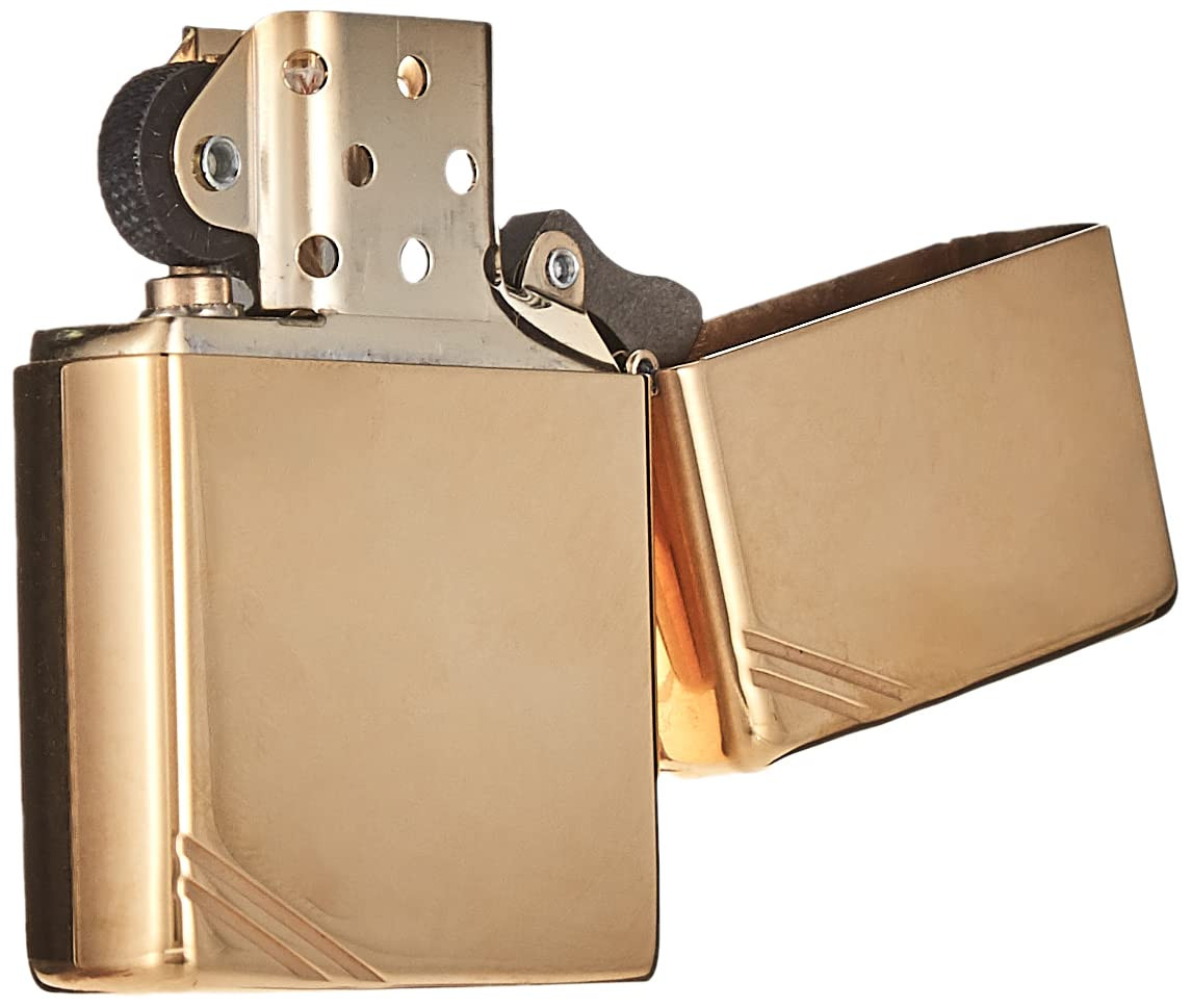 High Polish Brass Vintage Zippo Mechanical Windproof Lighter Made in USA