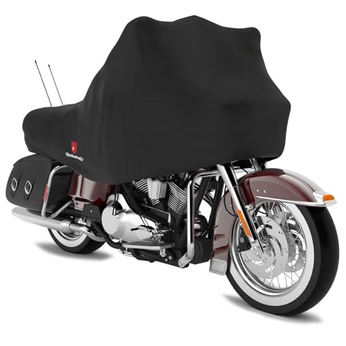 420D Motorcycle Half Cover-Outdoor Waterproof All Weather Protection XL black