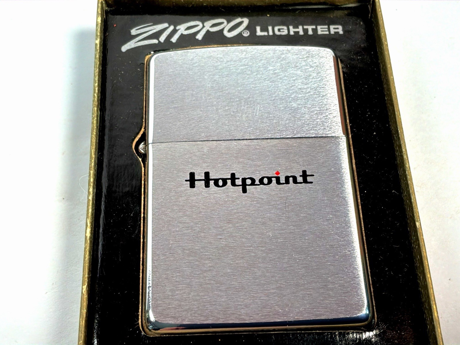 Vintage 1973 Zippo Lighter Hotpoint Advertising MIB Unfired W/ Info BookletA++++