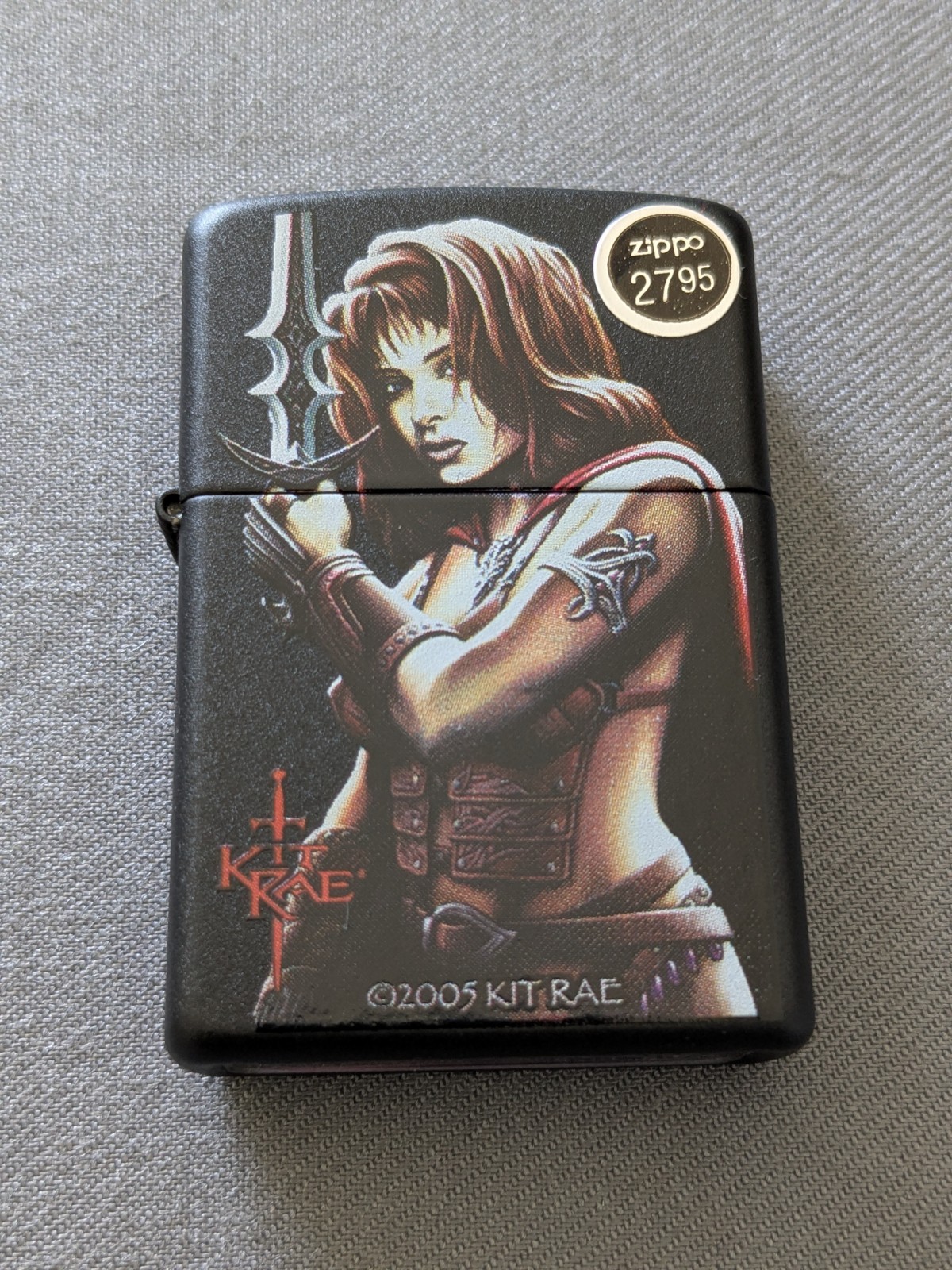 2008 KIT RAE VAELEN BLACK MATTE ZIPPO LIGHTER MIB RARE