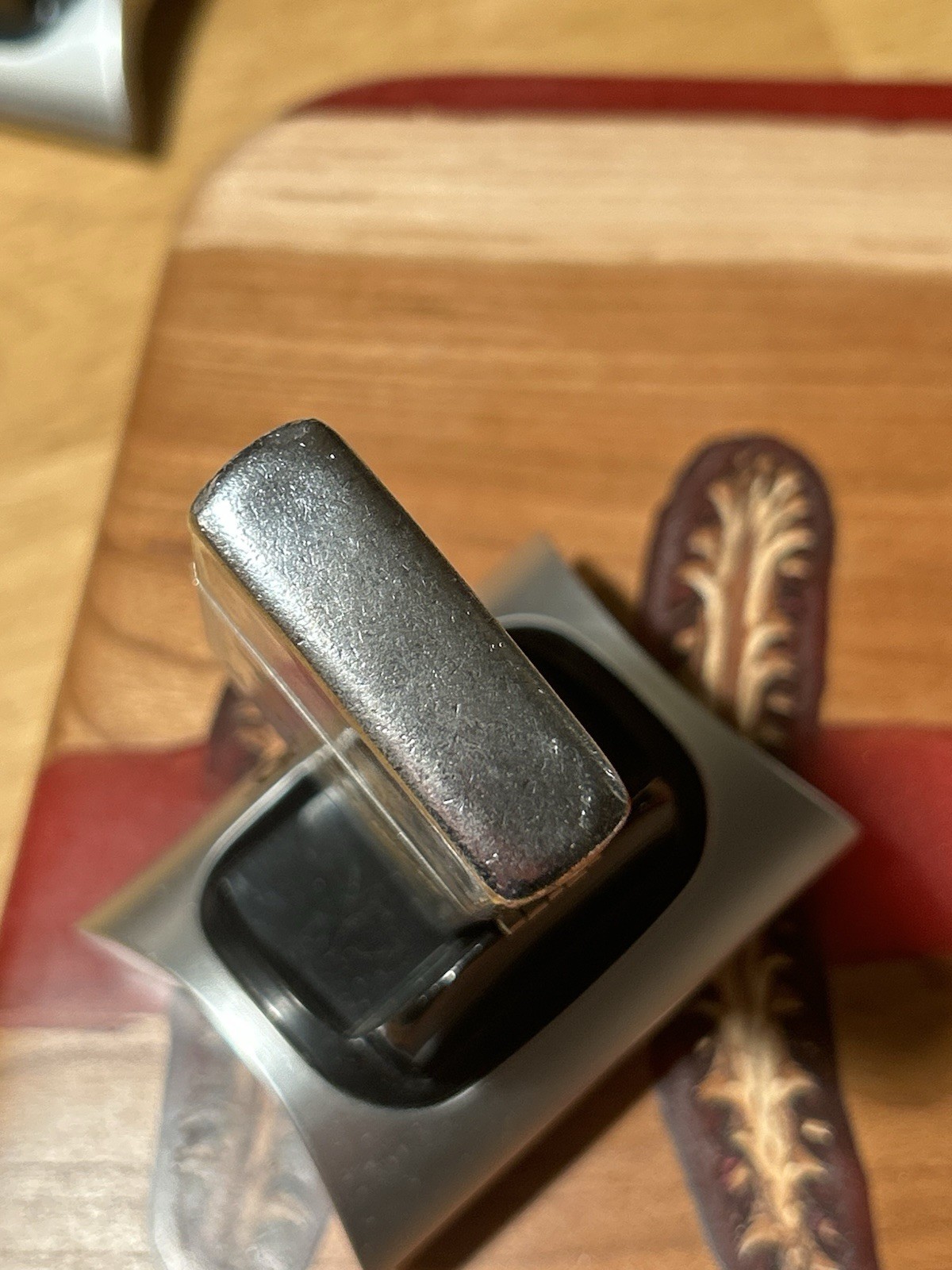 1958 Huyck Felts Zippo-Ram Etch With Woody Davis Signature On Back.
