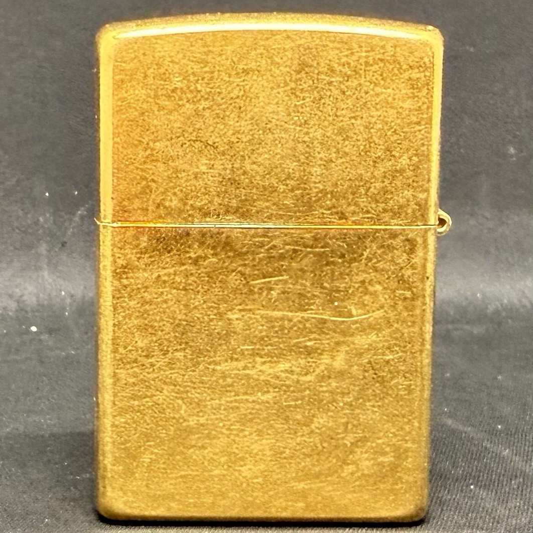 Zippo Solid Brass Lighter Unused May 2003 E03 Bradford USA