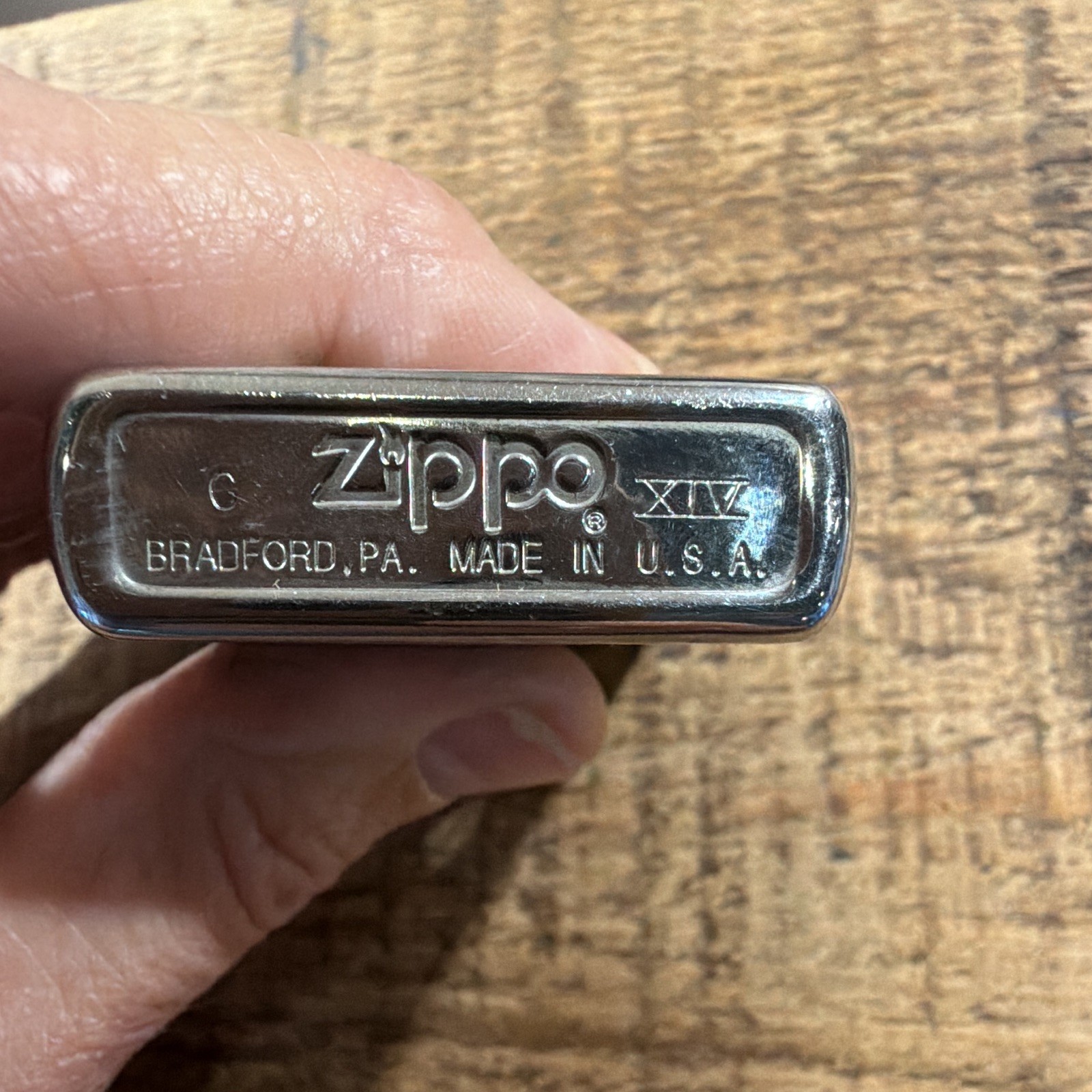 Zippo Windproof Silver Lighter Case Bradford, PA Made in U.S.A. 07