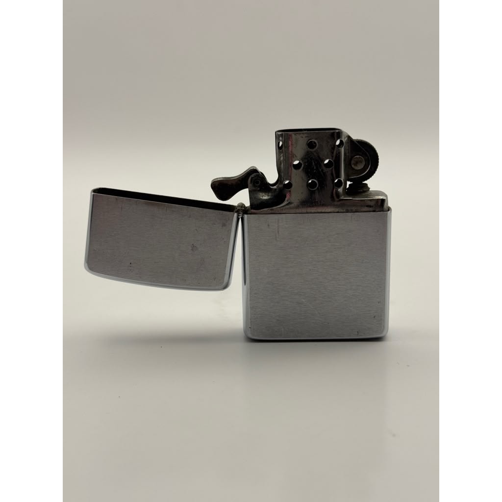 Vintage Zippo Regular Brushed Chrome Windproof Lighter Classic USA Untested