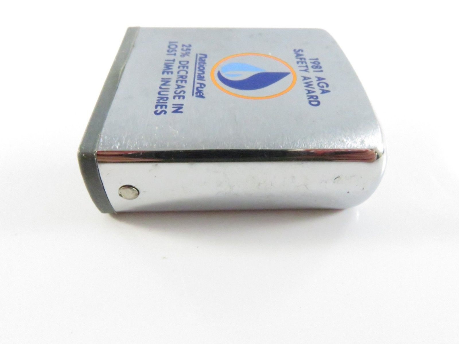 Zippo Measuring Tape 1981 AGA Safety Award National Fuel Stainless