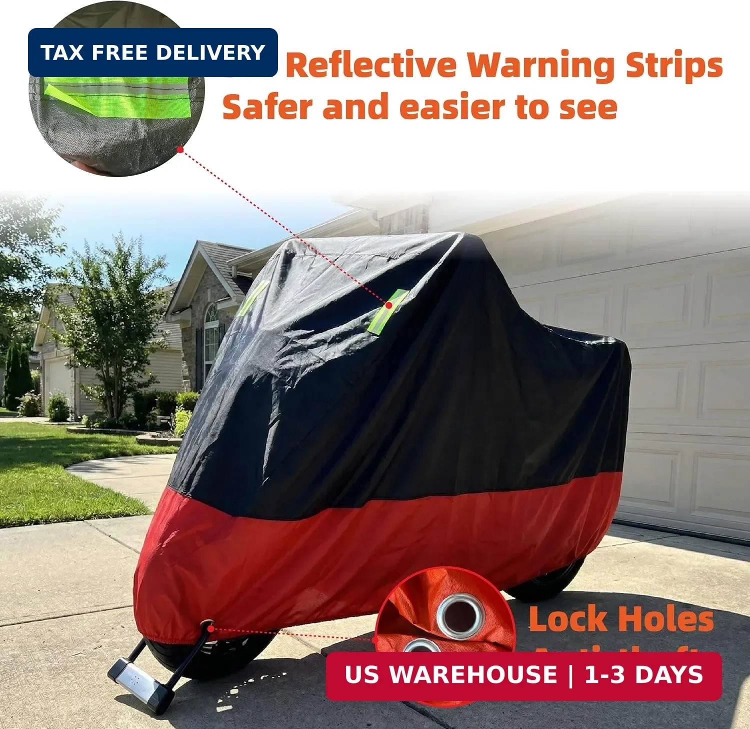 XXXL Waterproof Outdoor Motorcycle Cover for Harley Davidson Ultra Classic, Stre