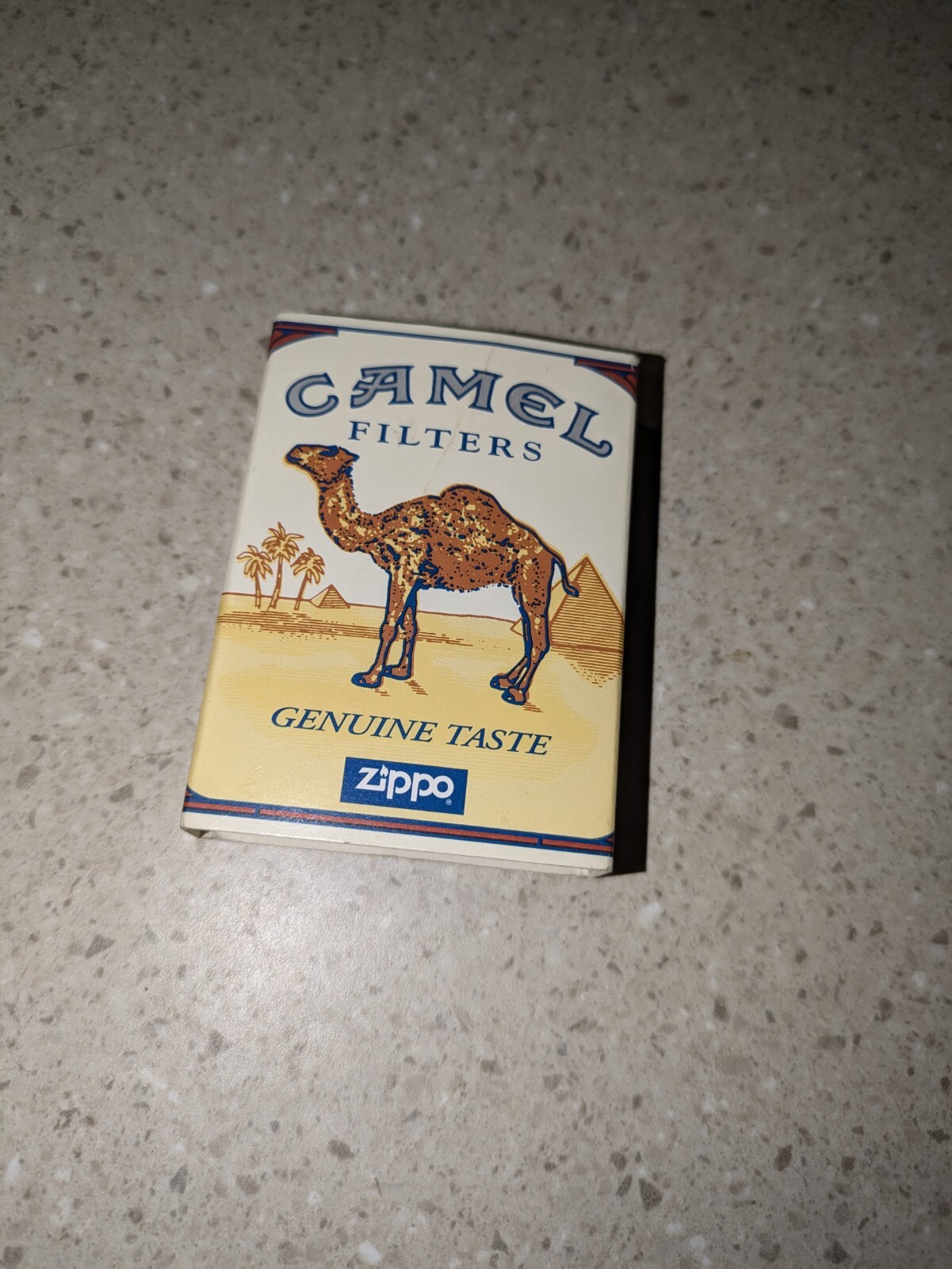 Vintage Camel Joe Brass Medallion On Textured Black Zippo Tuxedo Joe New In Box