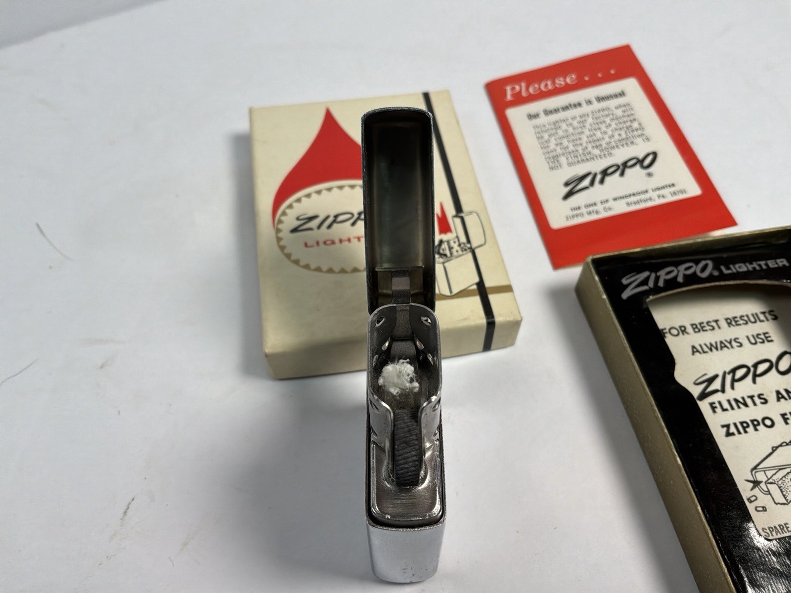 Vintage 1973 Zippo Lighter Hotpoint Advertising MIB Unfired W/ Info BookletA++++