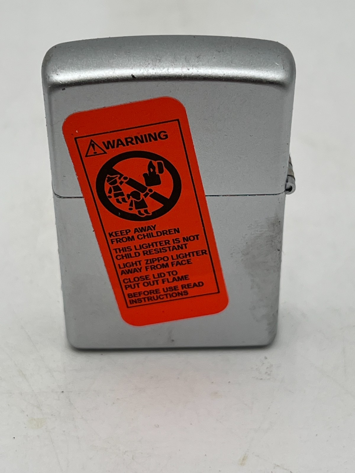 VTG Zippo Satin Chrome Windproof Lighter Jan 2005 A 05 USA New Other w Sticker