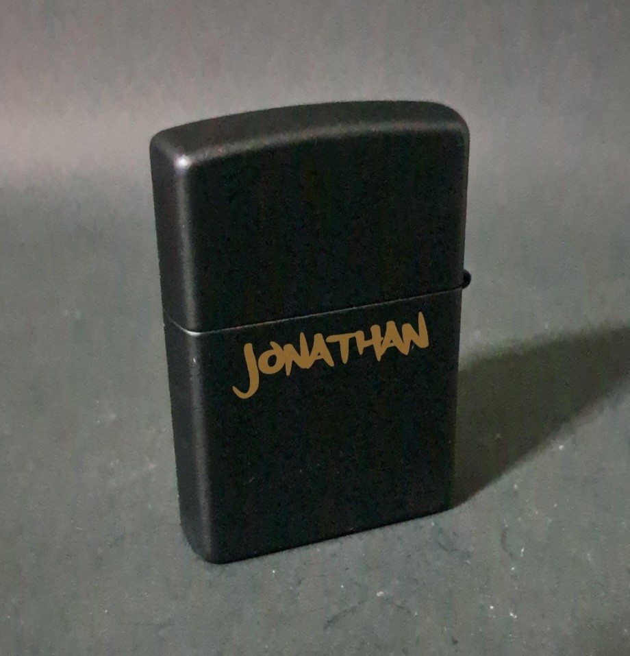 Custom Engraved Goddess Of Lightning Black Matte Zippo Lighter | New 2024
