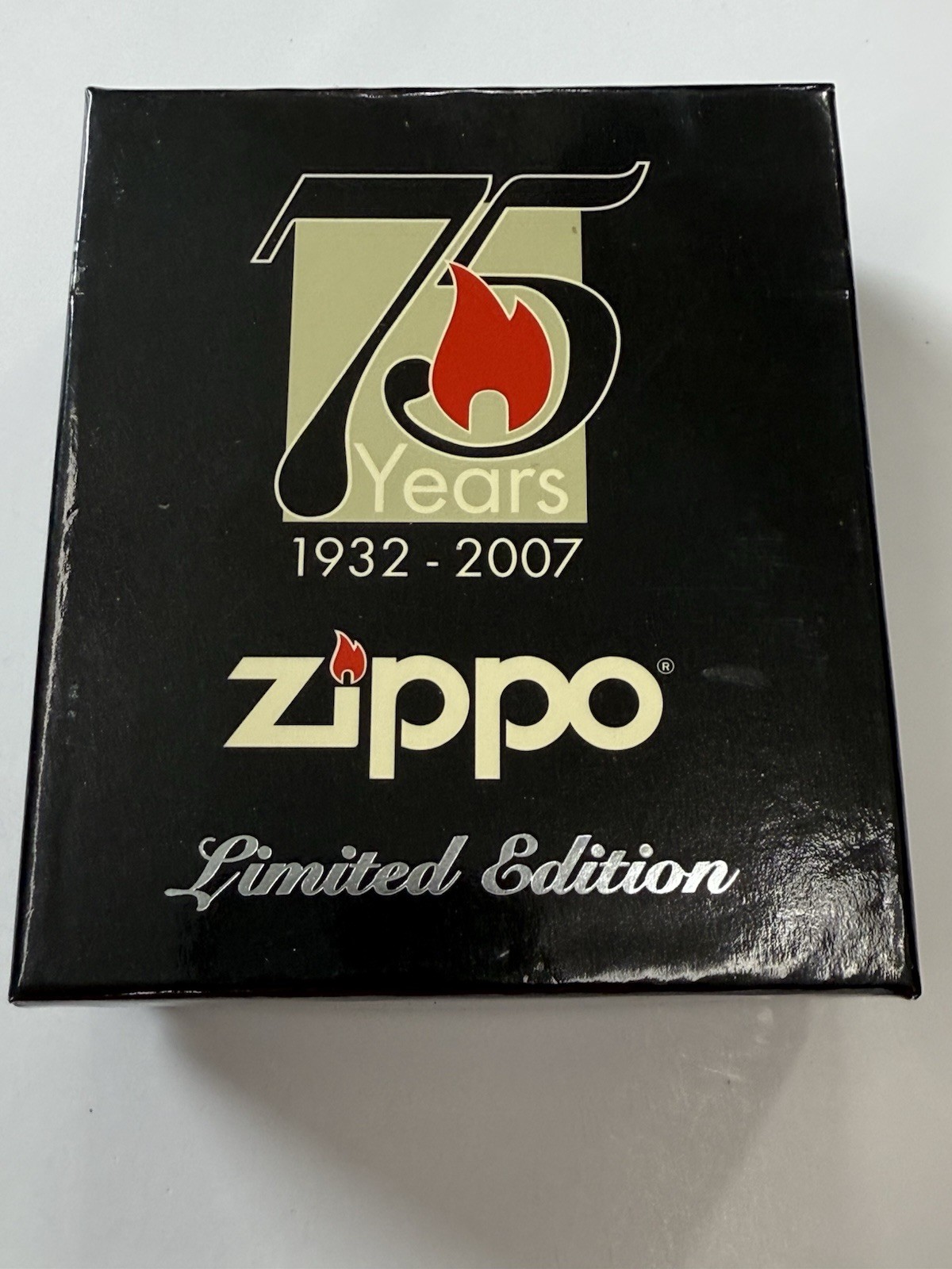ZIPPO 2007 75 YEARS LIMITED EDITTION ARMOR SWAROVSKI LIGHTER SEALED IN BOX #698