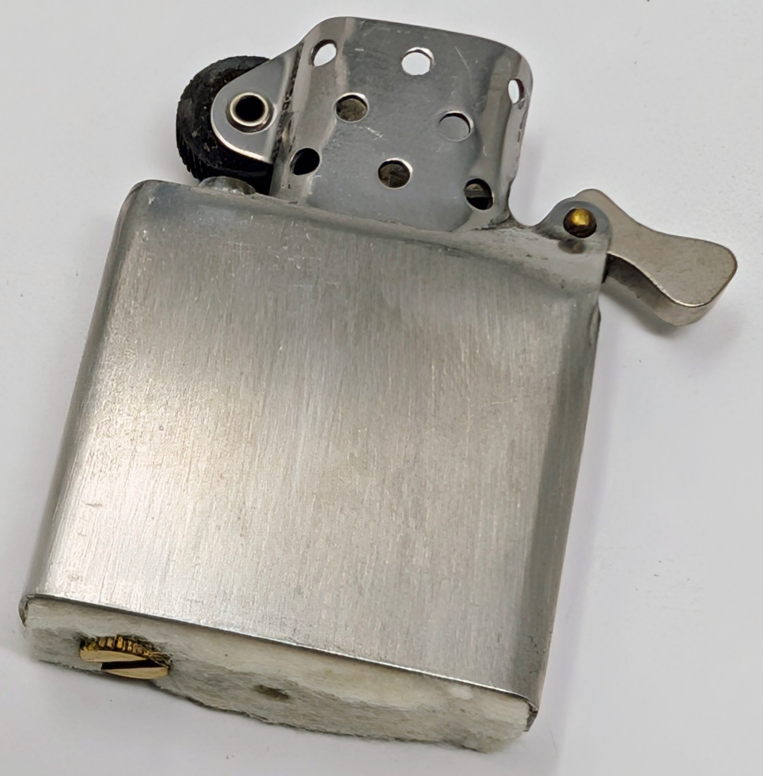 Vtg. Nr Mint Circa 1958 Zippo Lighter KENDALL, THE 2000 MILE OIL Blue Stripe Box