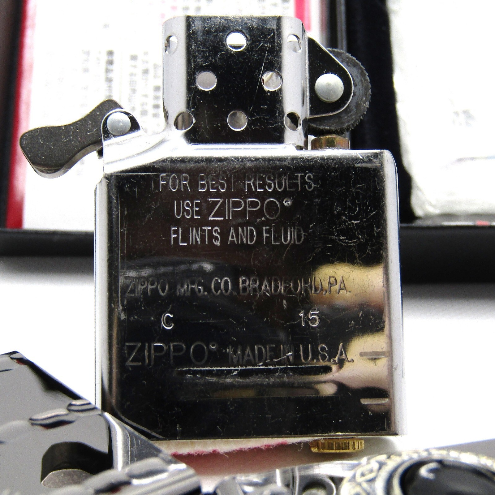 Native Hammer Onyx Black Zippo Oil Lighter 2015 MIB Rare