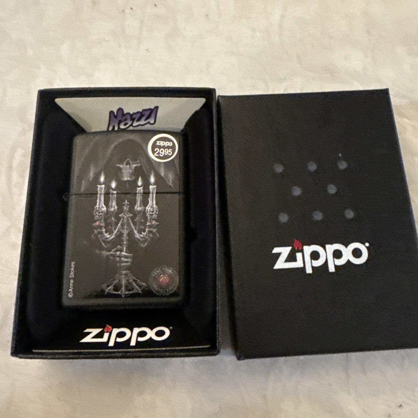 SKELETON WITH CANDLES – Zippo Lighter, NIB sealed w orange sticker