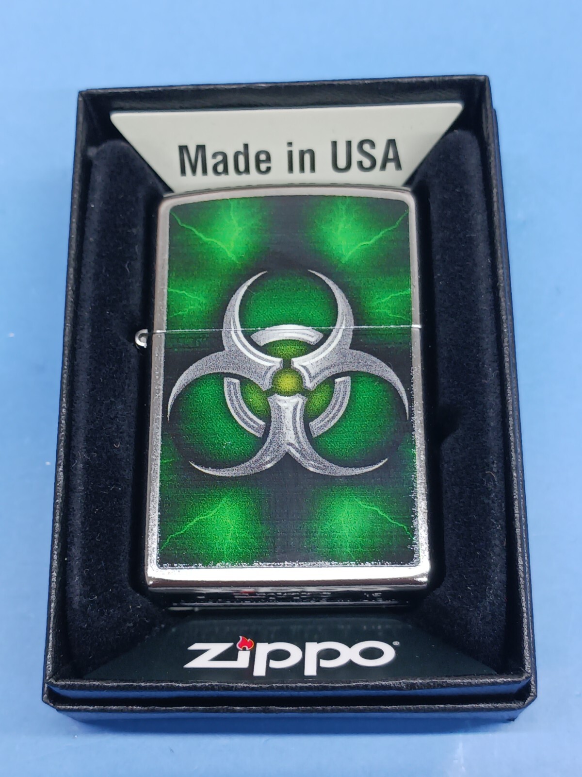 Zippo 28853 Metallic Biohazard Street Chrome