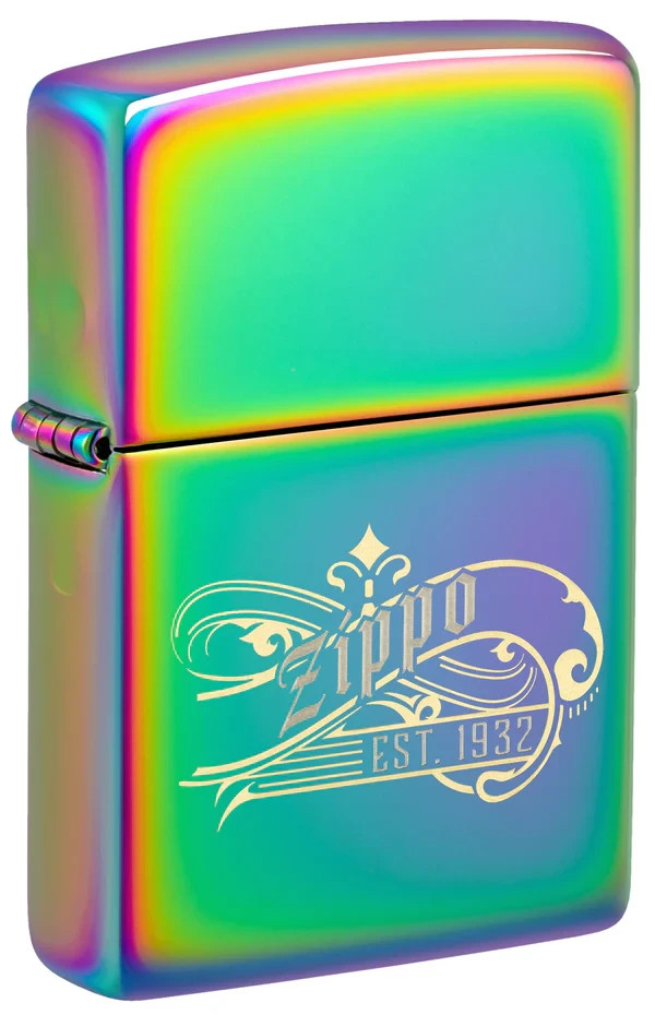 Zippo 46837, Zippo Since 1932 Laser 2-Tone Lighter, Multi-Color Finish, NEW
