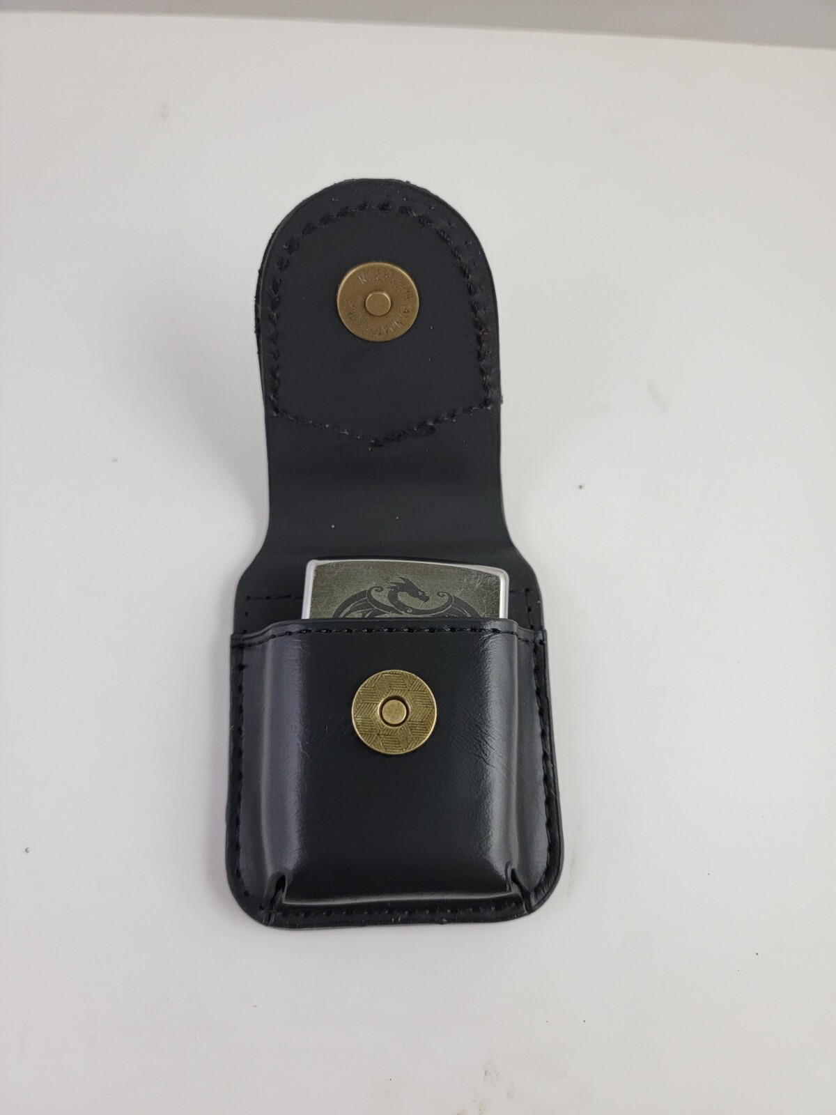 Reticulated PYTHON ZIPPO leather lighter case Pouch holder New Genuine Handmade