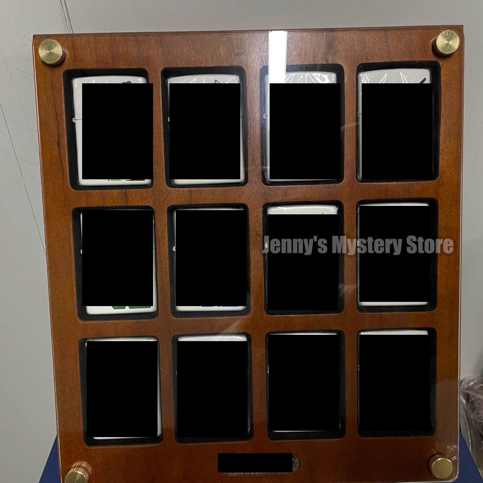 12 Slot Cherrywood Lighter Collection Display Case – For Zippo Lighters