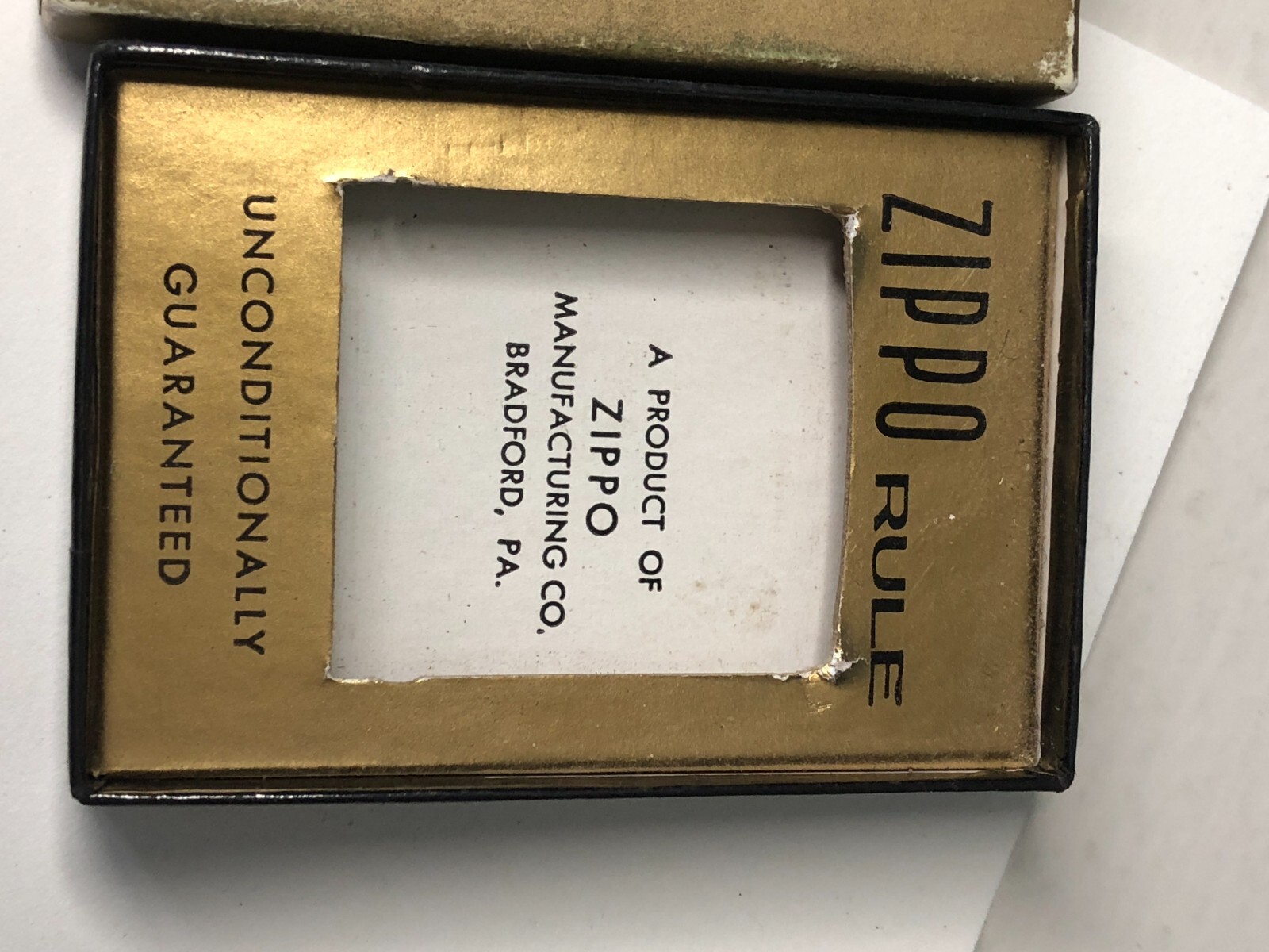 Vintage W.B. Mitten & Sons Inc. General Contractors Zippo Rule Dover Delaware