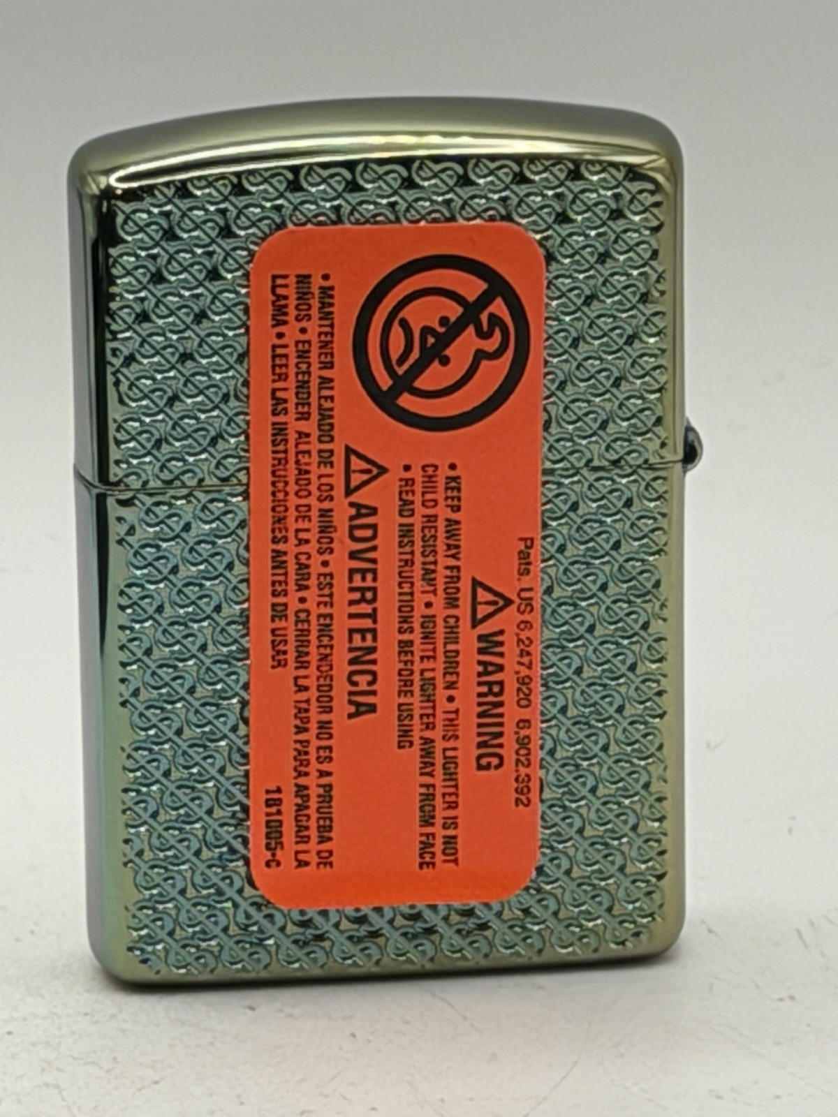 2024 Toker Chips Deep Carve Green Armor 420 Bud Leaf Zippo Lighter New