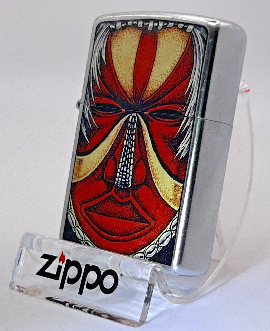 Genuine New 2004 ZIPPO Lighter TRIBAL MADNESS PAINTED FACE Super Unique Design