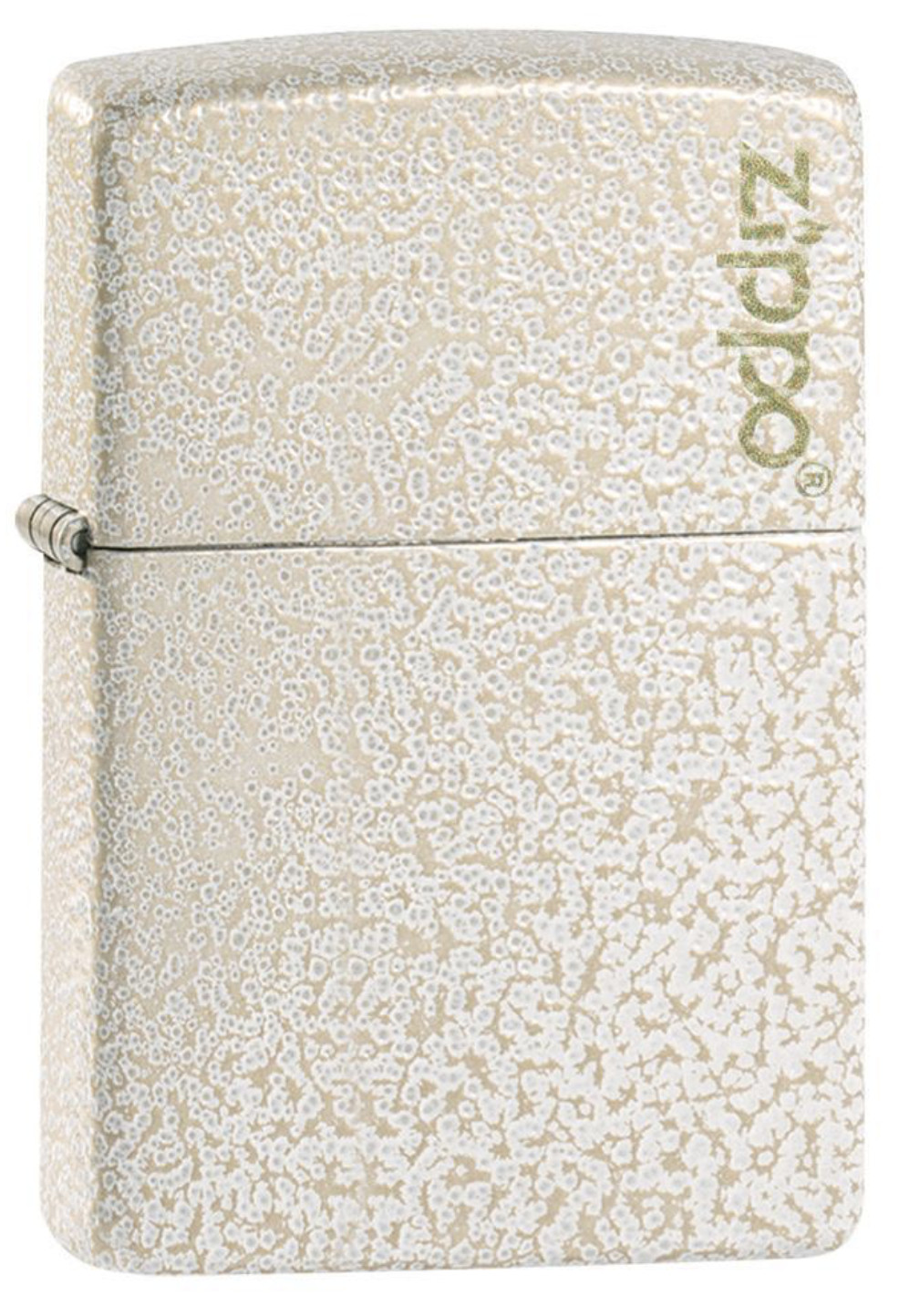 Zippo Windproof White Textured Mercury Glass Lighter W-Logo, 49181ZL, New In Box