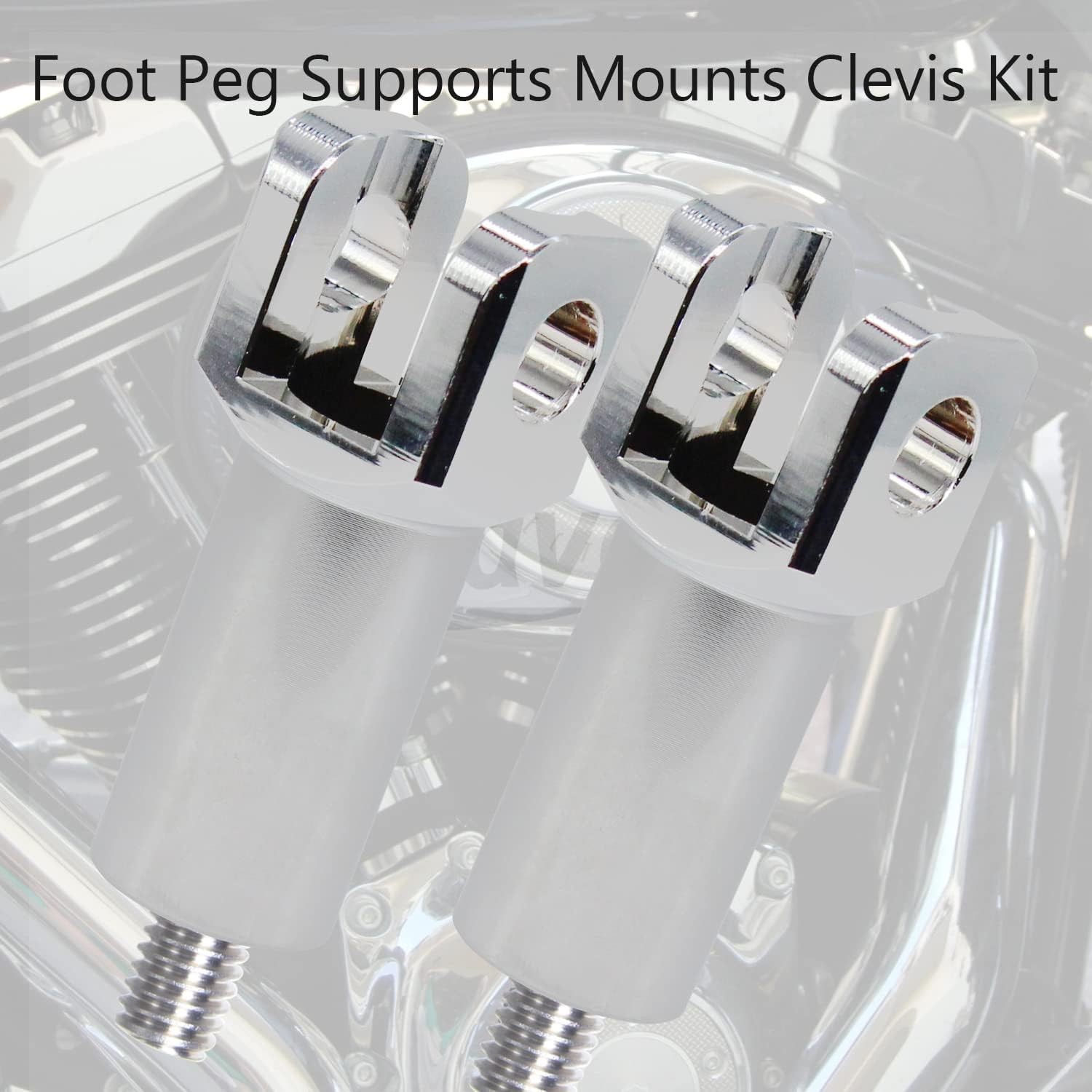 Passenger Foot Peg Supports Mounts Clevis Kit Compatible With Harley chrome
