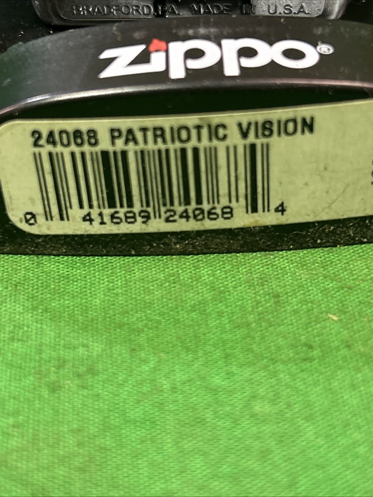 Zippo Lighter New 24068 Patriotic Vision W/ Case