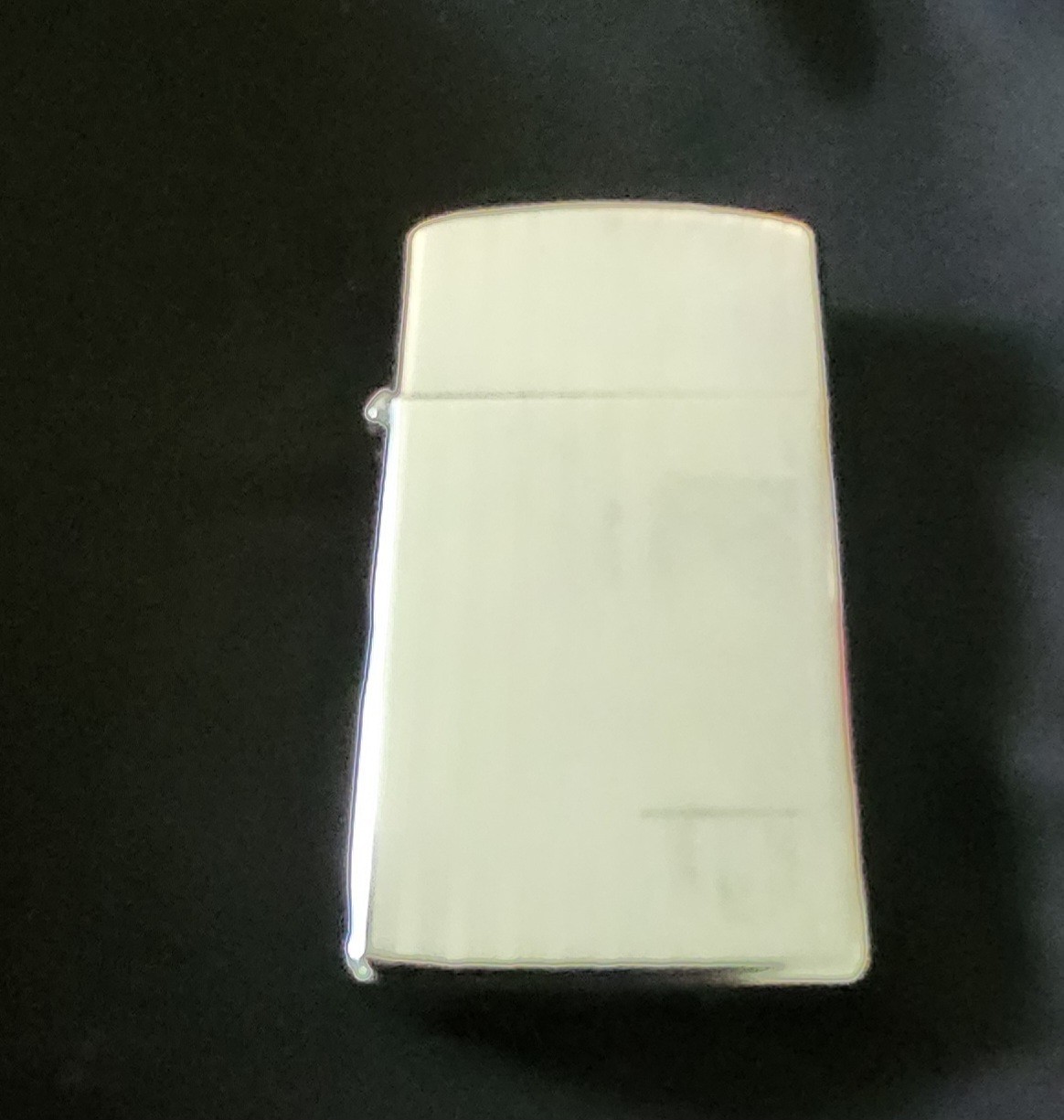 Vintage 1960’s Slim Zippo Pinstripe Horozontal Stripe Lighter Silver
