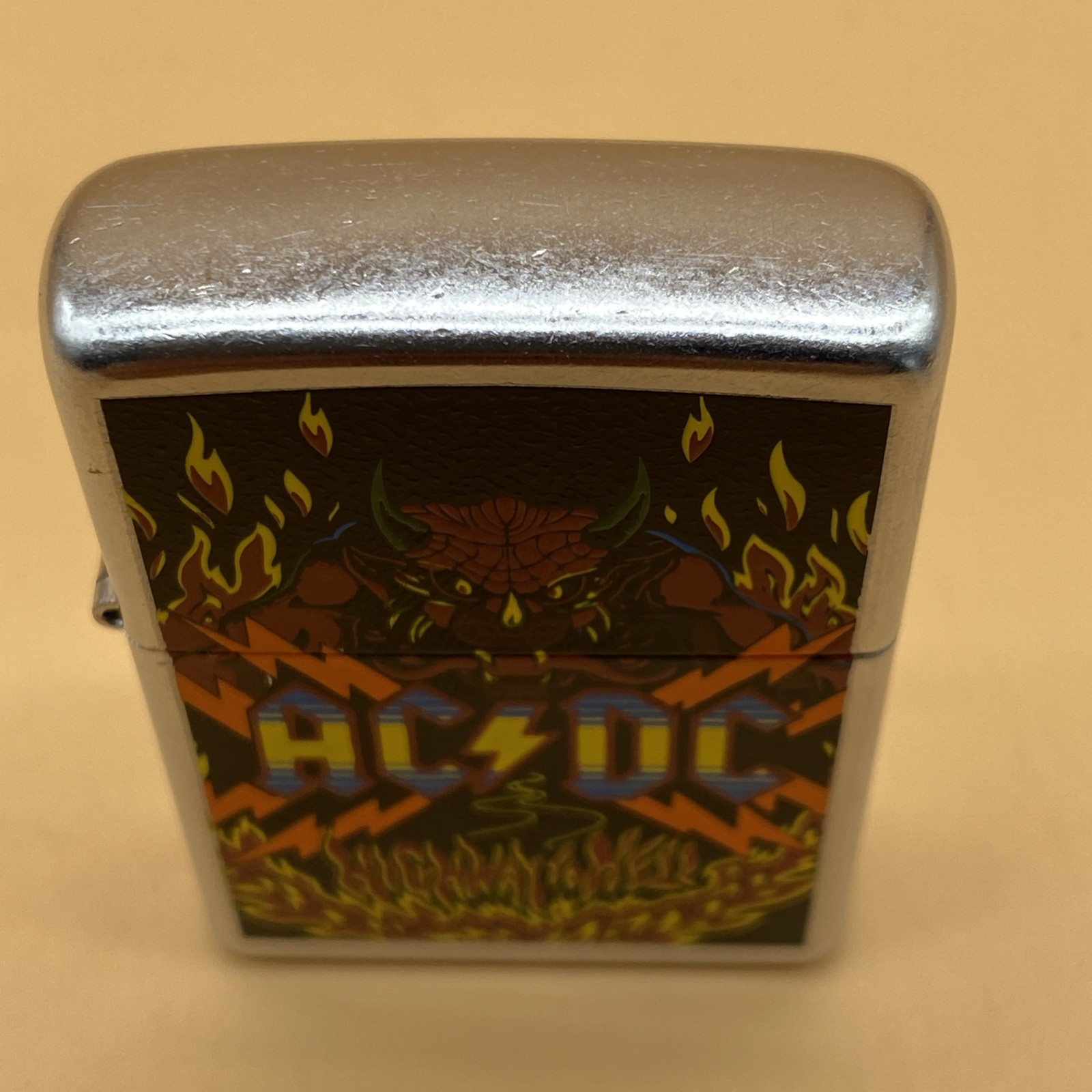 2007 Zippo Lighter AC/DC Highway To Hell Street Chrome Bradford USA New READ