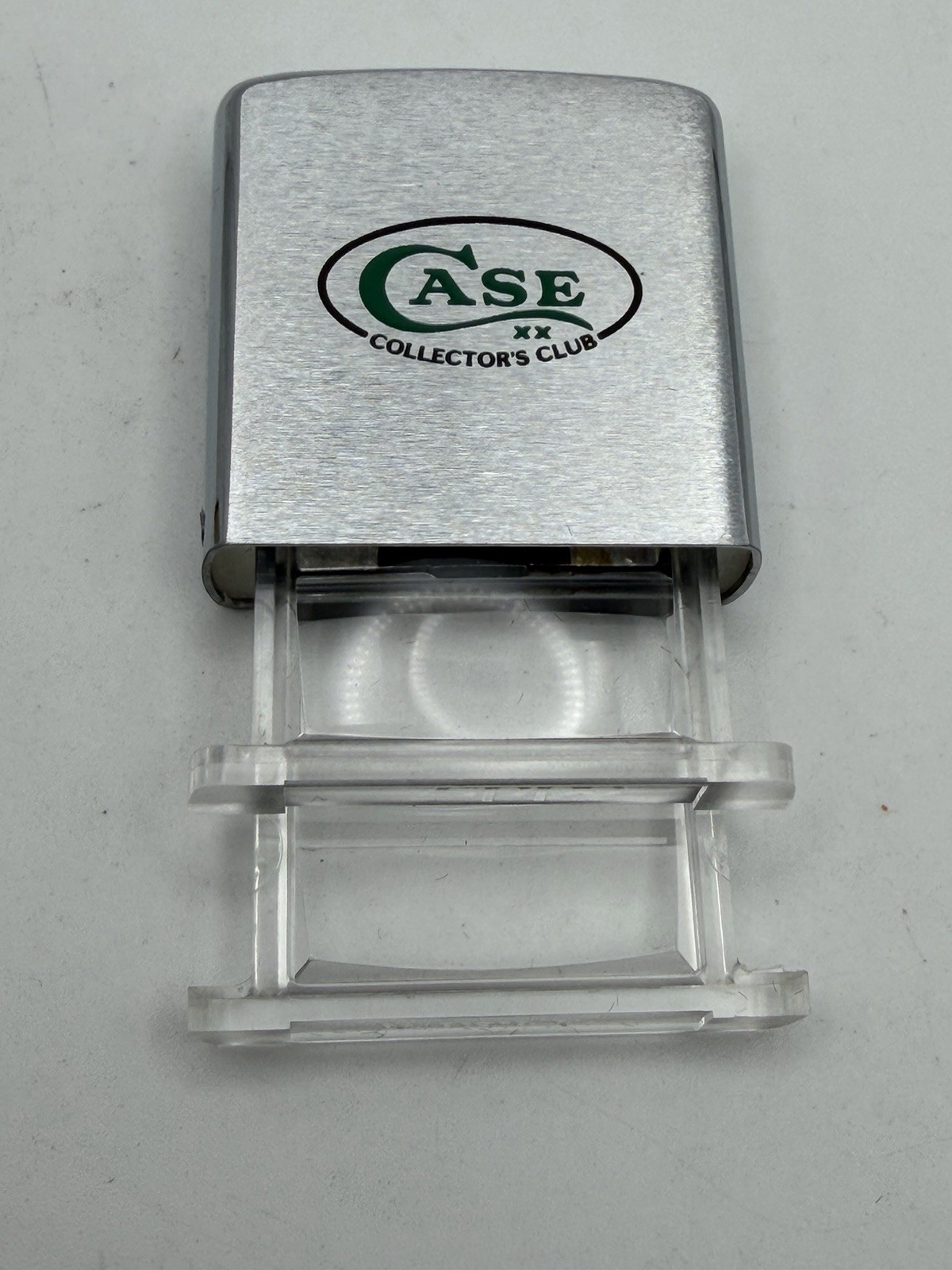 Vintage Case XX Collectors Club Advertising Chrome Zippo Magnifier New B40