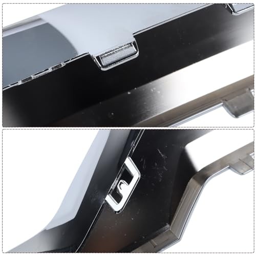 Duolctrams Chrome Front Bumper Skid Plate Panel Lower Cover Face Bar Compatible