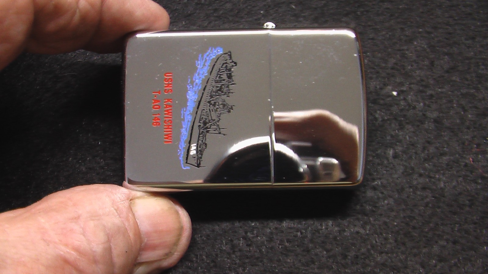 Vintage – USNS KAWISHIWI T-A0 146 – Military Zippo Lighter