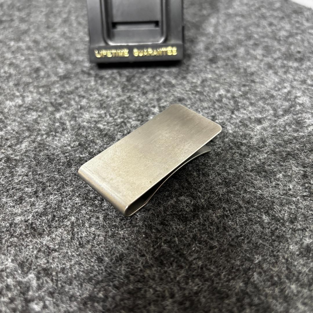 ZIPPO Genuine Money Clip U.S.A Vintage with Rare Plastic Display Case