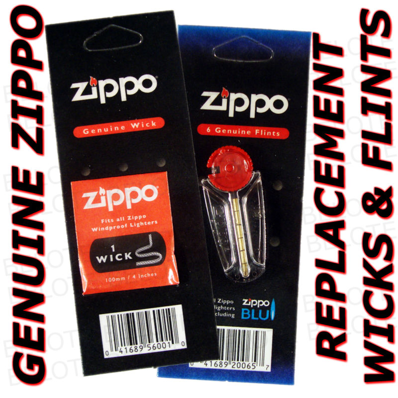 Zippo Replacement Wick & Flint SET 1 of EA Wicks Flints 2406N and 2425 FREE SHIP