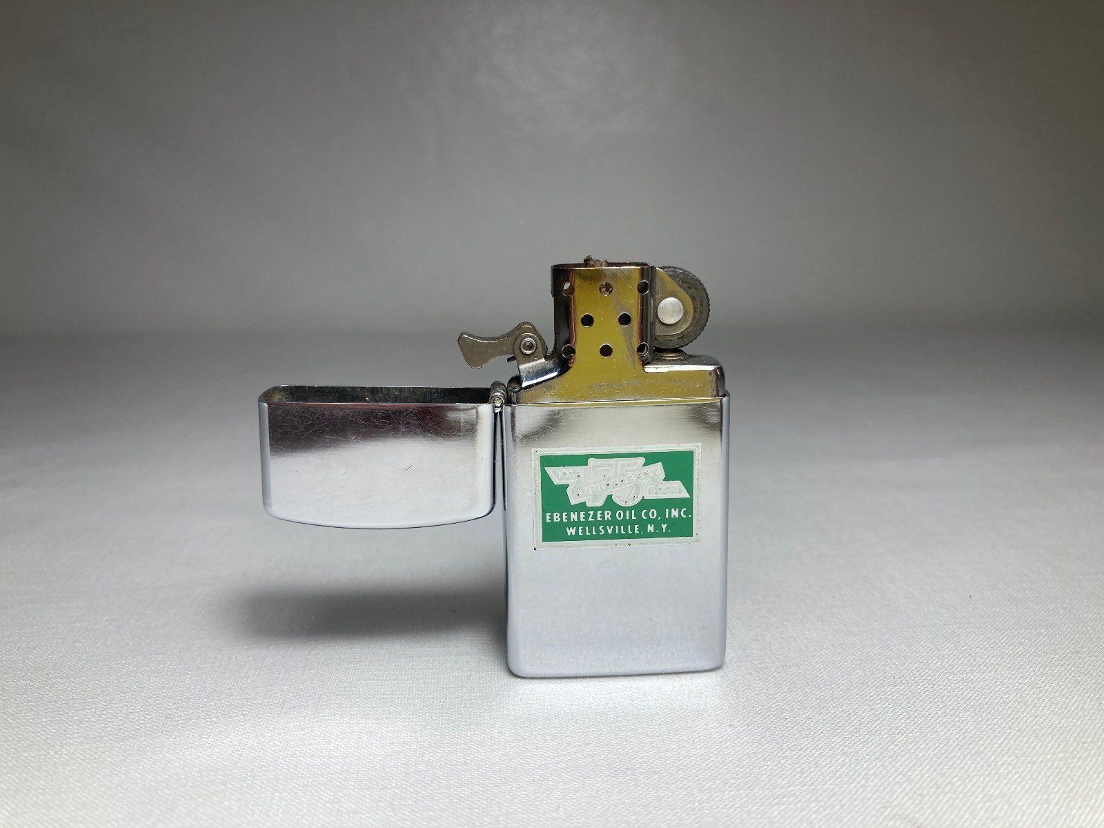 Vtg Advertising Zippo Slim Ebenezer Oil Co. Wellsville NY 75th Anniversary 1991