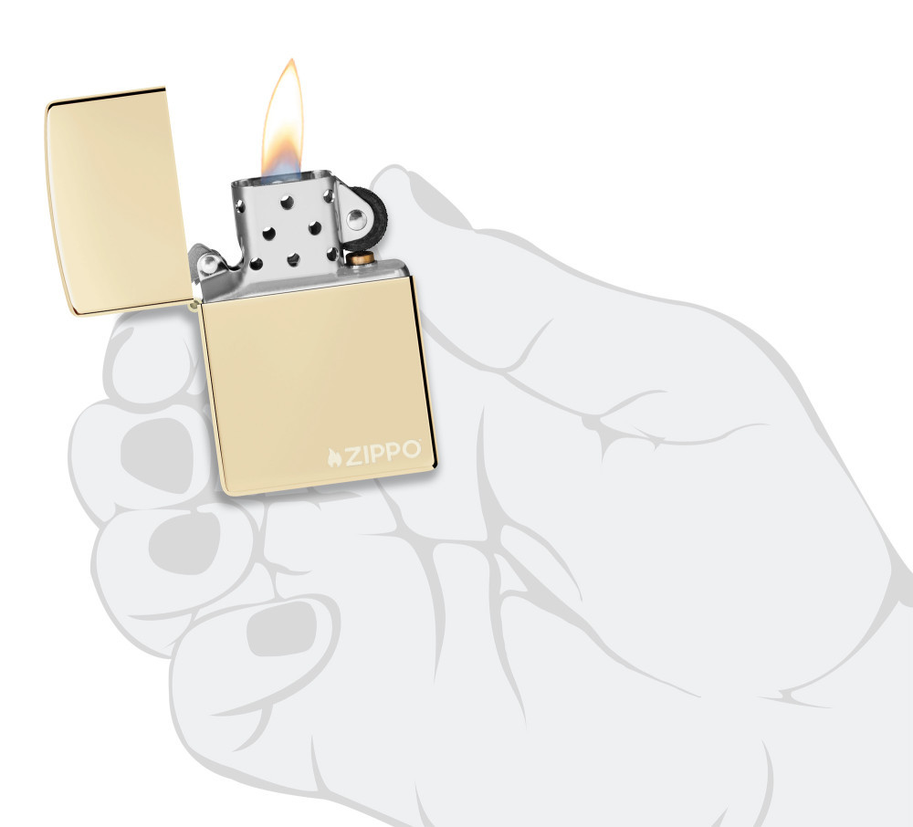 Zippo Classic Champagne Zippo Logo Windproof Pocket Lighter, 46682ZL