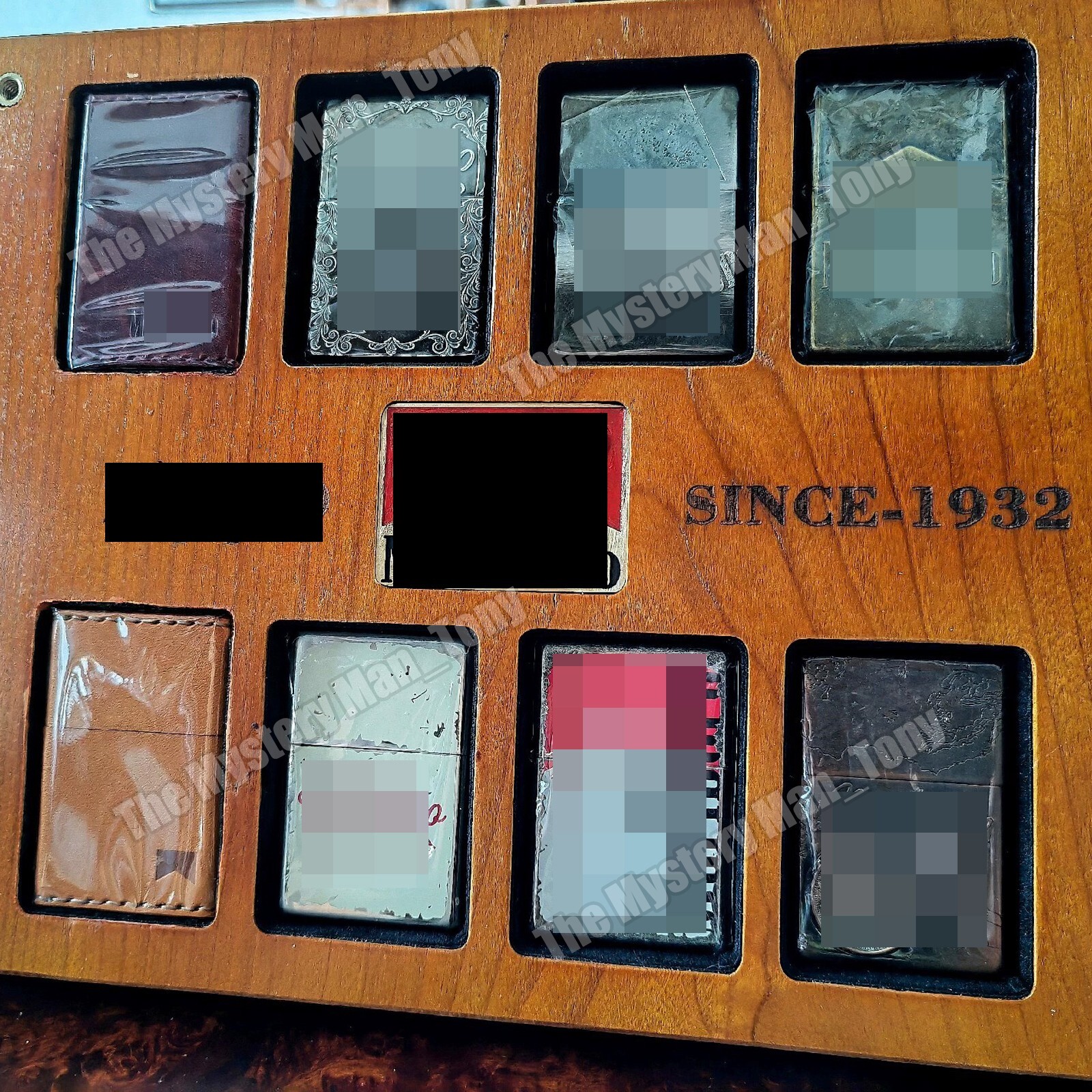 8 Slot Cherrywood Lighters Collection Display Case – For Zippo Lighters