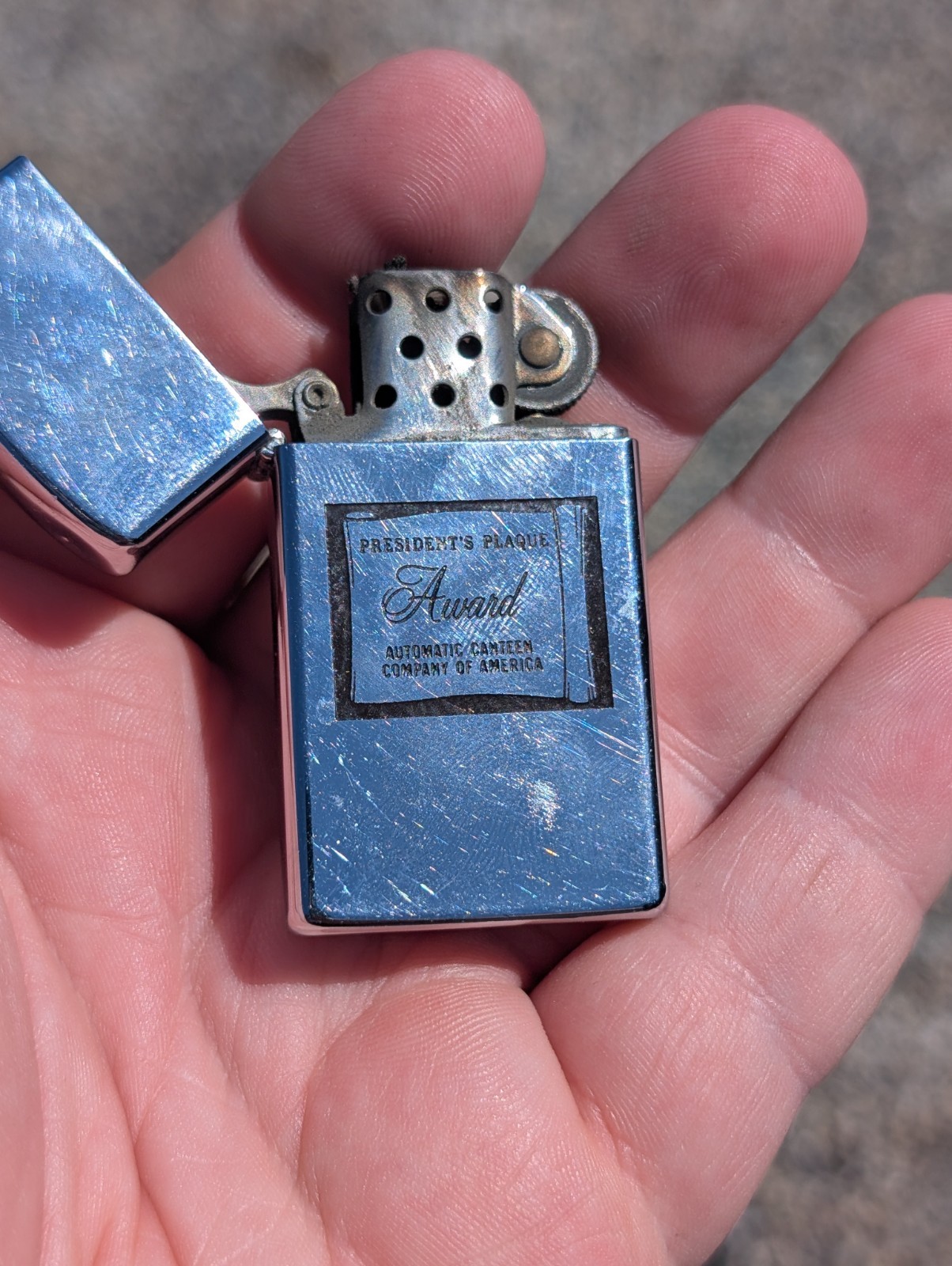 Automatic Canteen Company Of American Zippo Lighter 1966 Advertising Vintage