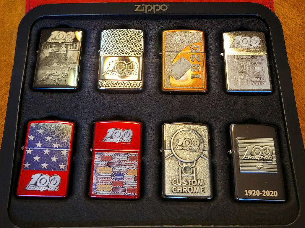 NEW Snap-On ™ Tools ZIPPO ® Lighter 100th ANNIVERSARY COLLECTION 8 LIGHTERS