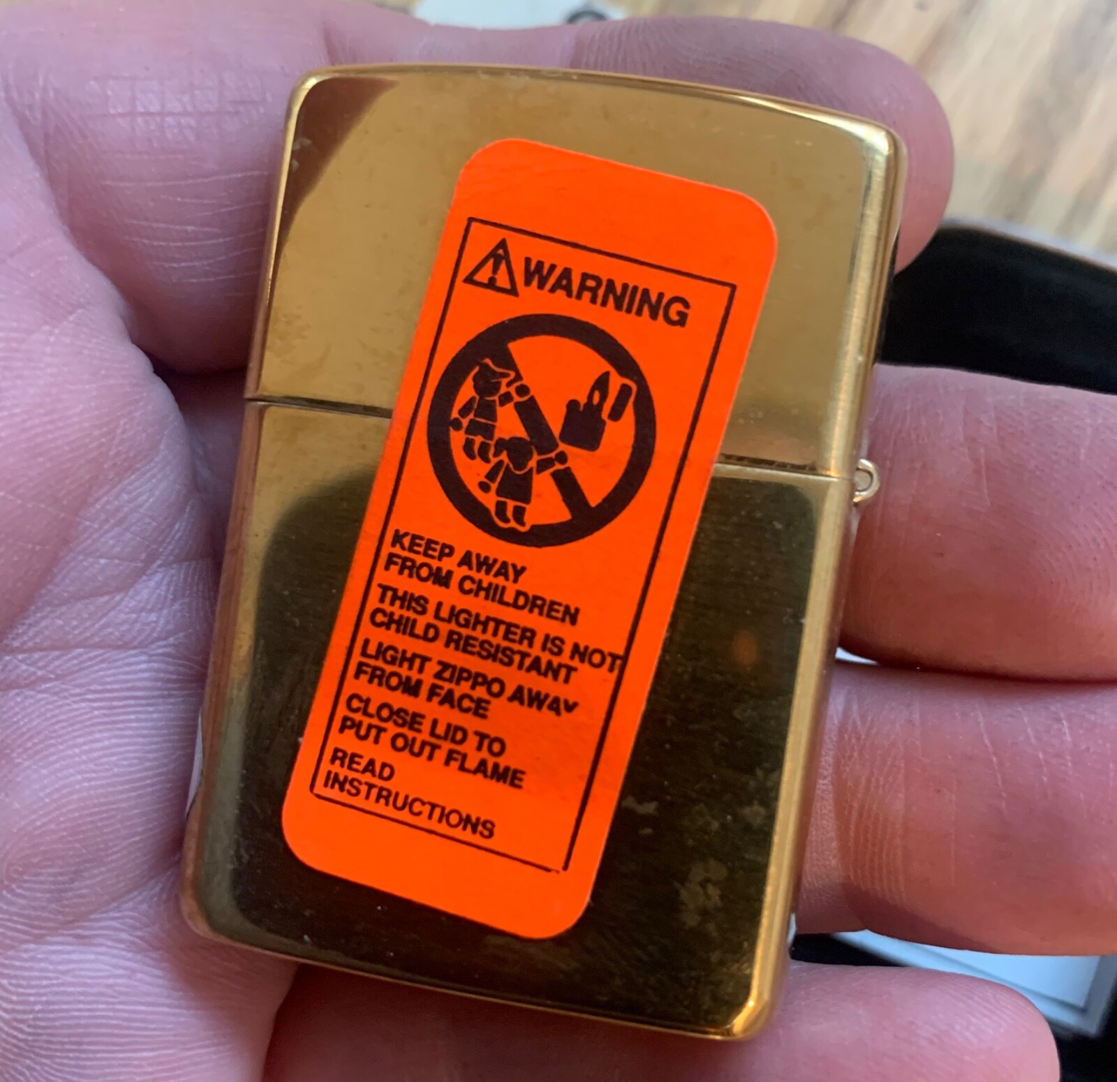 RARE BRASS GORILLA ZIPPO LIGHTER NEVER USED IN BOX N3