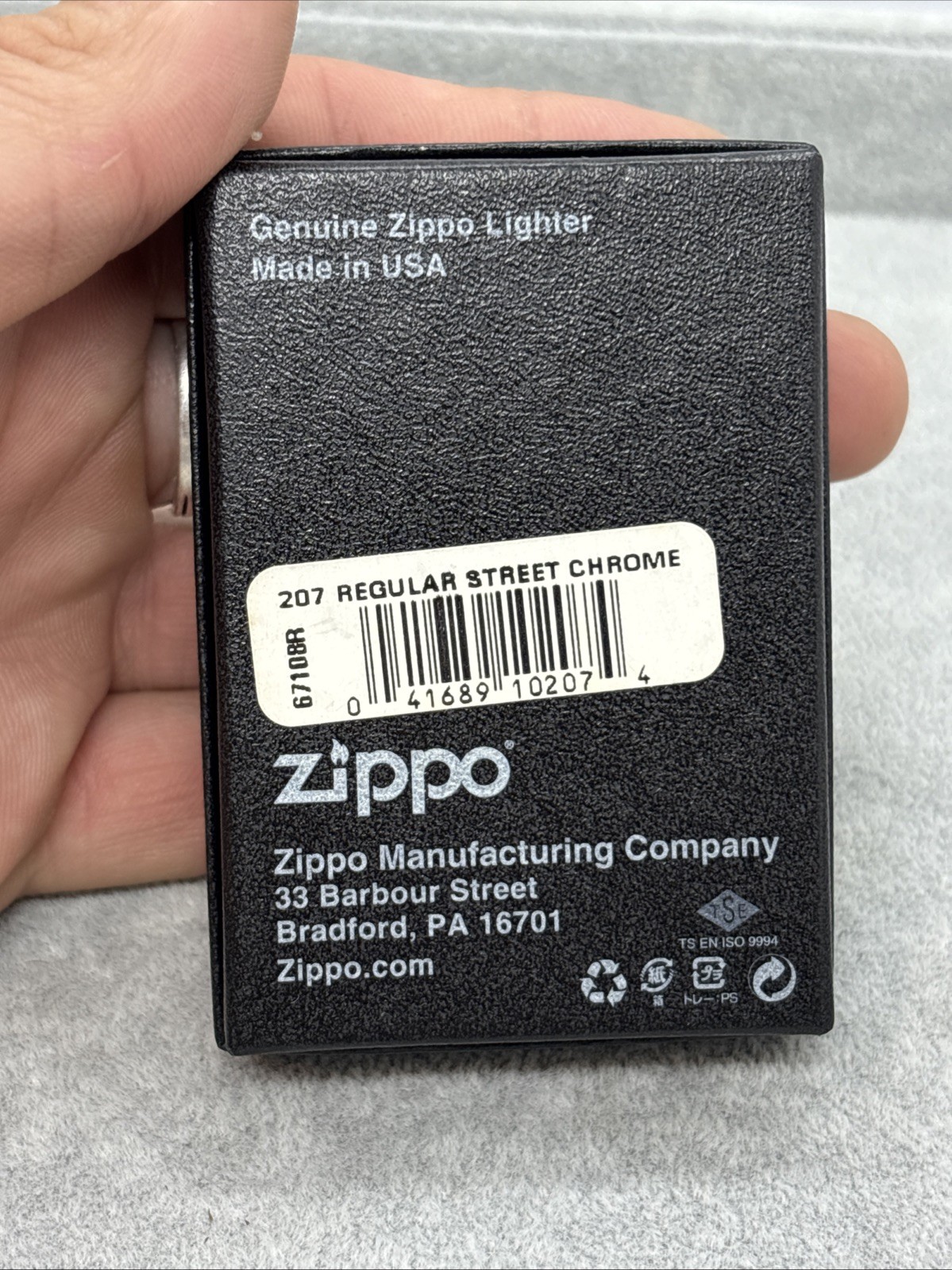 MIB UNFIRED ZIPPO LIGHTER K ZIPPO 16 PAPERS U.S.A. “J” Made In USA